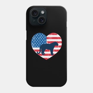 American Flag Heart Love Tiger Usa Patriotic 4Th Of July Phone Case