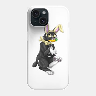 Bobtail BunnyCat: White Bicolor (Yellow) Phone Case