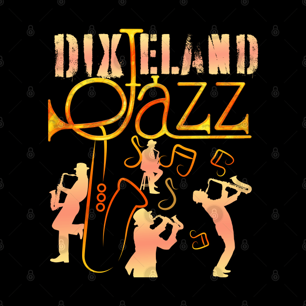 Retro Dixieland Jazz Band by Green Gecko Creative