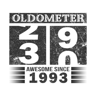 Oldometer 29-30 Awesome Since 1993 Funny 30th Birthday Gift T-Shirt