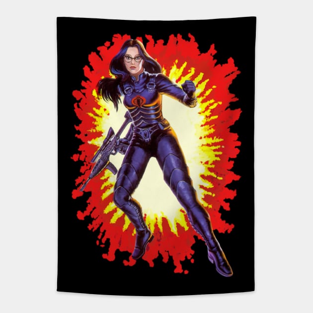 Baroness GI Joe toy art card Tapestry by EnglishGent