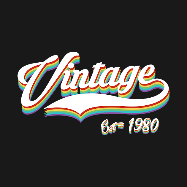 1980 - Vintage Birthday Gift T-Shirt by ReneeCummings