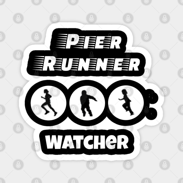 Funny Cruise Pier Runner Watcher Tshirt Magnet by kdspecialties