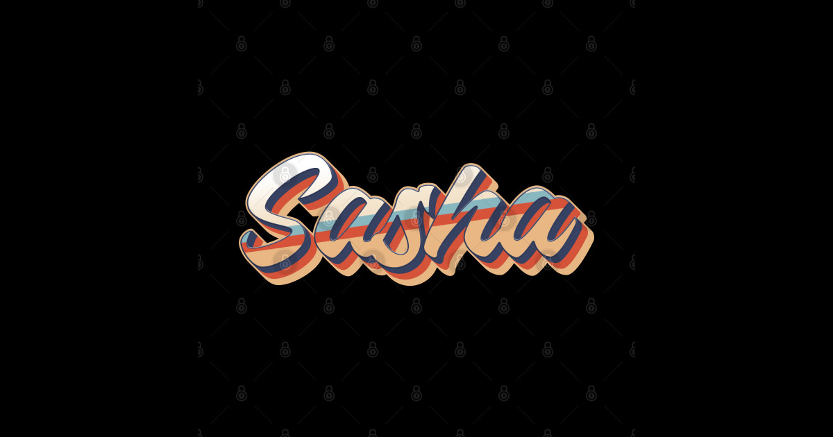 Sasha Name Cool 70s Retro Font Surf Style Design Sasha Name Cool 70s Retro Font Surf S