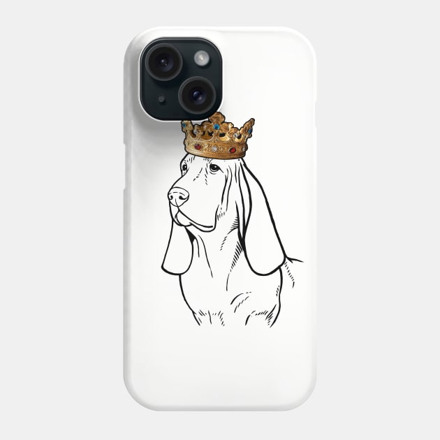 Basset Hound Dog King Queen Wearing Crown Phone Case by millersye