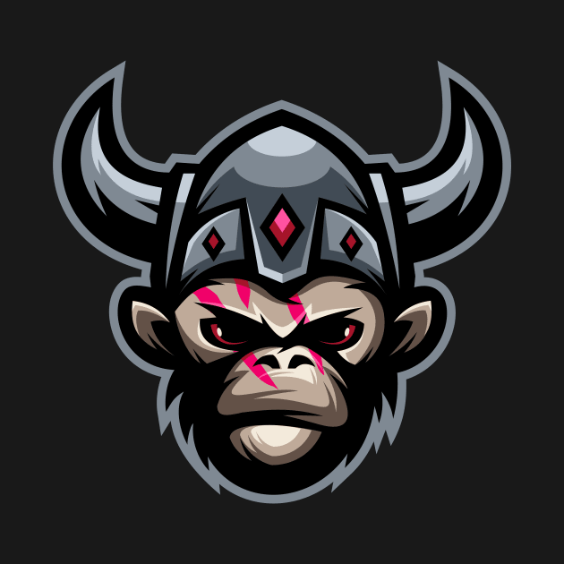 Viking monkey character design by Wawadzgnstuff