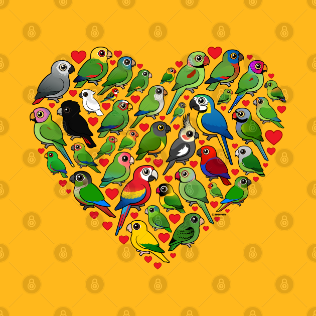 Discover Birdorable Parrot Heart - Parrots - T-Shirt