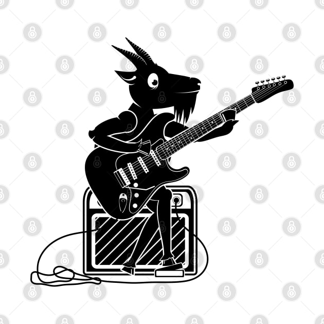 Goat Playing Guitar by mailboxdisco