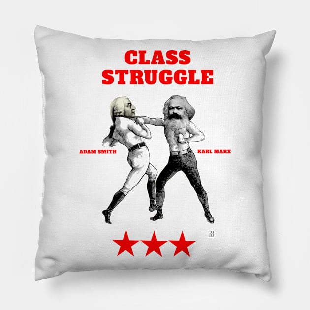 Class Struggle Pillow by lucamendieta