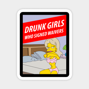 Drunk girls on DVD Magnet