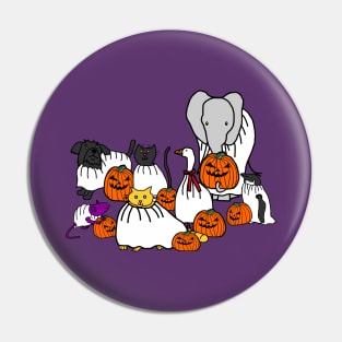 Cute Animals and Pumpkin Head Halloween Horror Costumes Pin