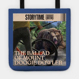 Backprint The Ballad of Mount Doogie Dowler with Black Logo Tote