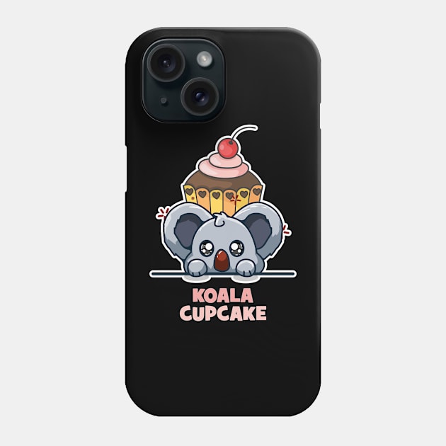 Cute koala and cupcake Phone Case by Crazy Collective