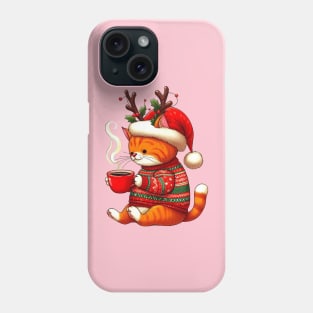 I Love Coffee Christmas And Cats, Cat And Coffee Phone Case