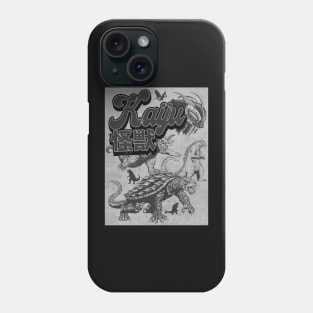 Vintage Kaiju Battle Royale BW Phone Case