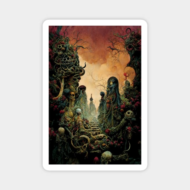 Alien Forest Magnet by Tim Molloy Art