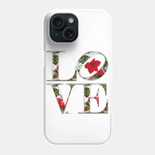 LOVE Letters December birth Month Holly Phone Case