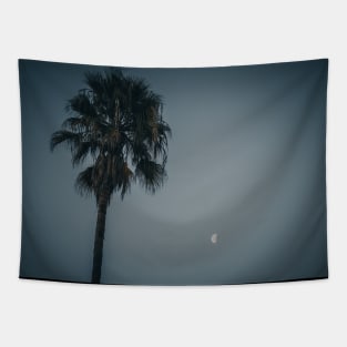 California Palm Tree Under the Moon Photo V4 Tapestry