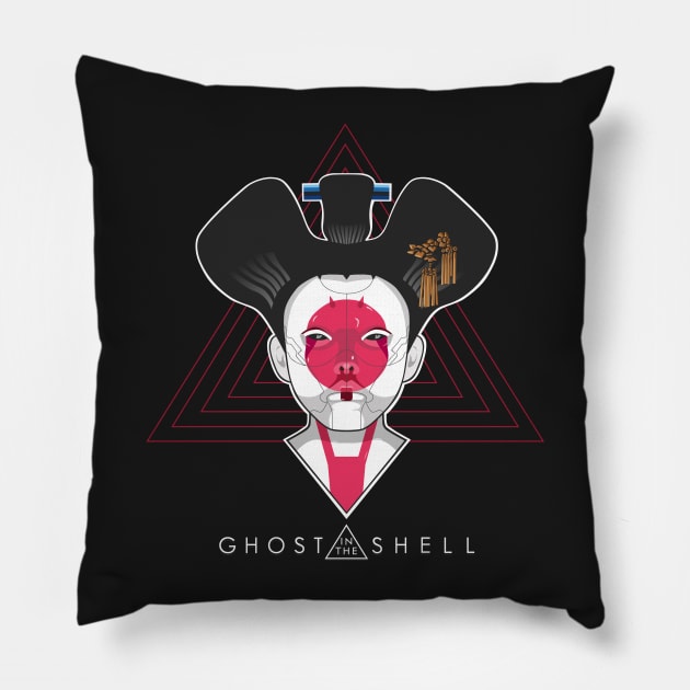 ghost in the shell - the geisha Pillow by atizadorgris