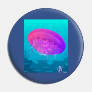 Colorful Luminous Jellyfish Sea Animals Pin