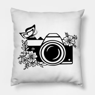 Floral Camera Shirt, Watercolor Shirt, Cameraman Shirt, Gardening Shirt, Watercolor Lover , Camera Lover, Gift For Photo Lover, Floral Shirt Pillow