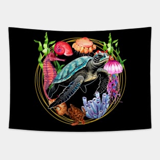 Sea turtle t-shirt Tapestry