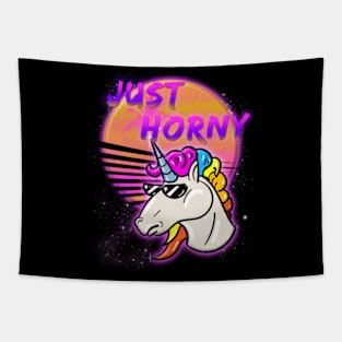 Just Horny space style Miami 80_s style T-Shirt Tapestry