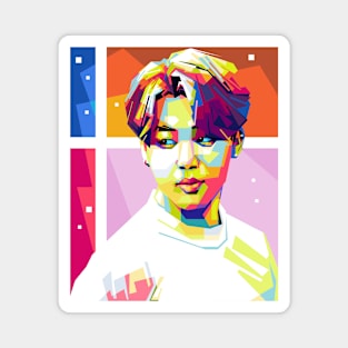 Jimin Colorful Background Magnet