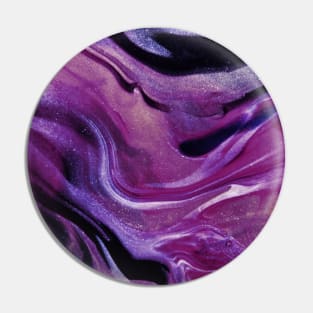 Purple Glow Abstract Fluid Art Pin