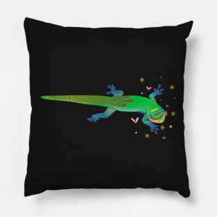 Kawaii Gold Dust Day Gecko Pillow