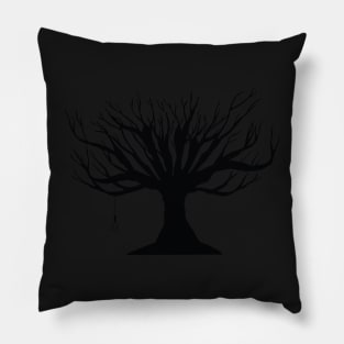 Black Tree With Noose Pillow