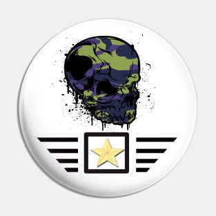 war skull design Pin