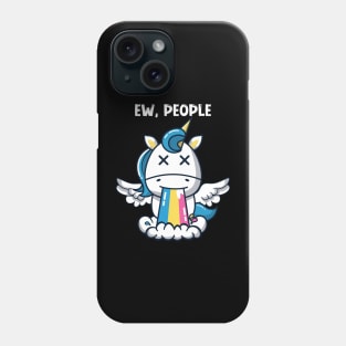 The Unicorny Misanthrope: A Rainbow of Disdain for Humanity Phone Case