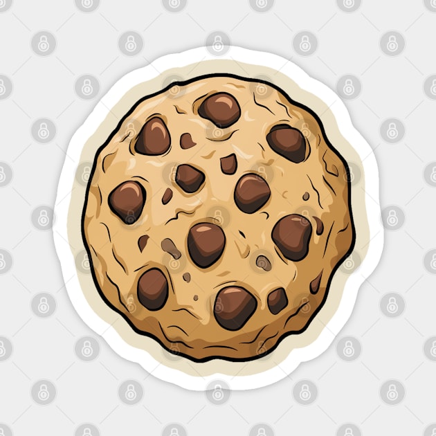 Chocolate Chip, Delicious Chocolate Chip Cookie Design, Perfect for Cookie Lovers and Dessert Enthusiasts Magnet by Pixel Threads 