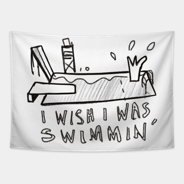 I wish I was swimming Tapestry by Uglyblacksheep