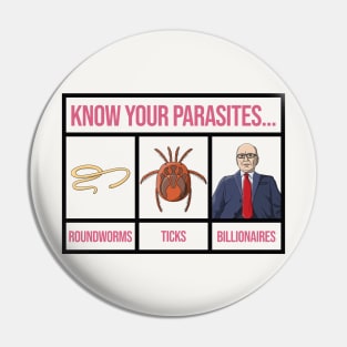 Know Your Parasites - Anti Billionaire Pin