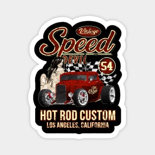 Vintage Speed Devil Hot Rod Magnet