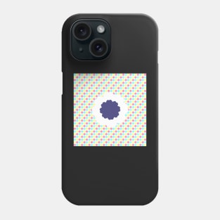 Flower and colorful hexagons Phone Case