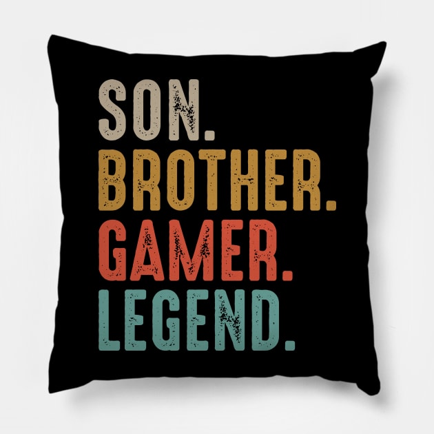 Christmas Gift For Gaming Teenage Boys & Kids Gamer Brother Pillow by shattorickey.fashion