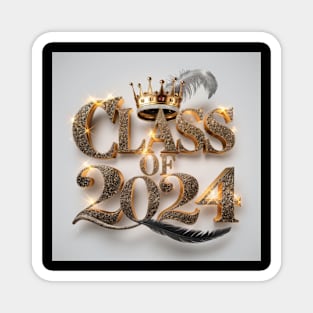 Class Of 2024 Senior Graduation T-Shirt Magnet