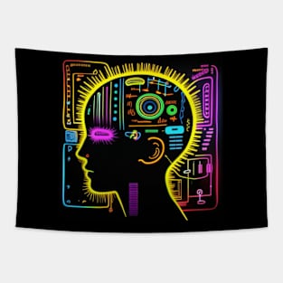 Music Brain 5 by Music Genius Art Tapestry