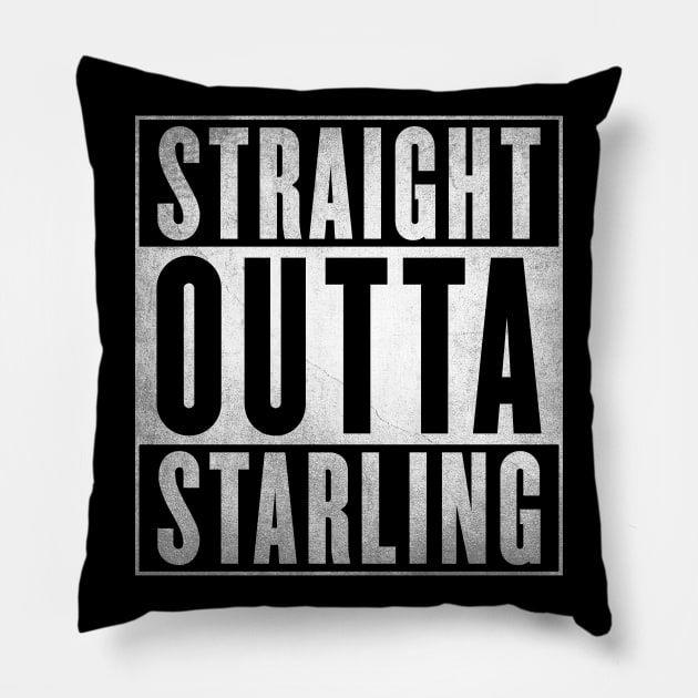 Straight Outta Starling Pillow by fenixlaw