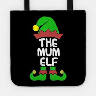 Mum Elf Matching Family Group Christmas Party Pajama Tote