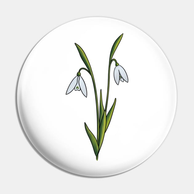 Snowdrop Pin by Reeseworks