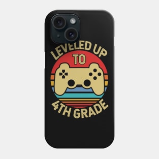 Leveled Up To 4th Grade Gift For Gamer Phone Case