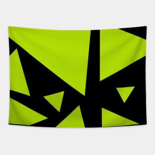 Triangles in Lime Green and Black Tapestry