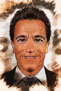 Arnold Schwarzenegger - Caricature Magnet