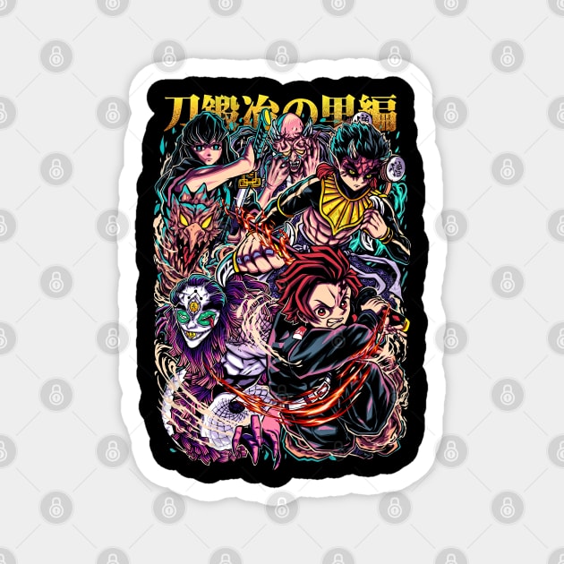 Demon Slayer Swordsmith Arc Clash Magnet by Otaku Vibes