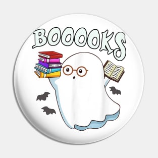 Cute Boo Read More Books Ghost Teacher Librarian Reading Pin