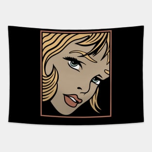 Sad woman Tapestry